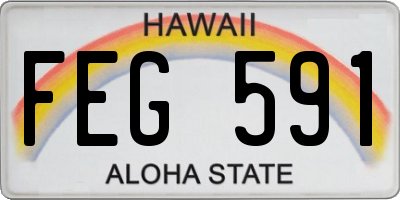 HI license plate FEG591