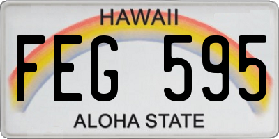 HI license plate FEG595