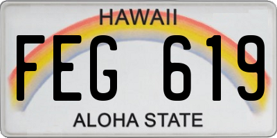 HI license plate FEG619