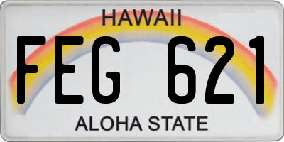HI license plate FEG621