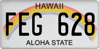 HI license plate FEG628