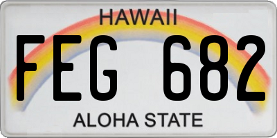 HI license plate FEG682