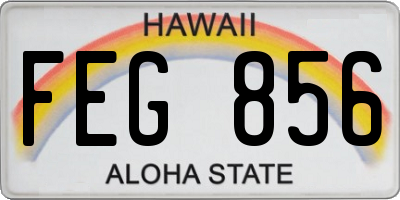 HI license plate FEG856