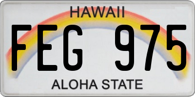 HI license plate FEG975