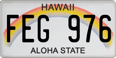 HI license plate FEG976