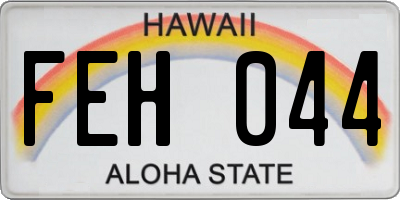 HI license plate FEH044