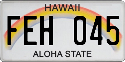 HI license plate FEH045