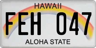 HI license plate FEH047