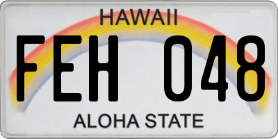 HI license plate FEH048
