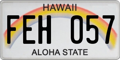 HI license plate FEH057