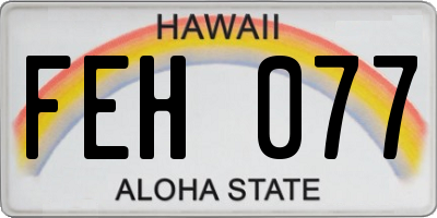 HI license plate FEH077