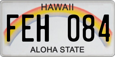 HI license plate FEH084