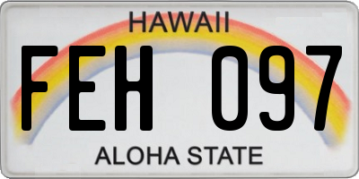 HI license plate FEH097