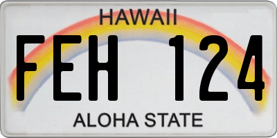 HI license plate FEH124
