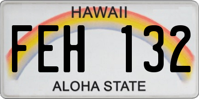 HI license plate FEH132