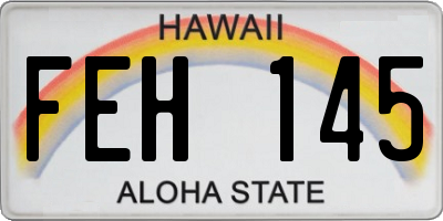 HI license plate FEH145