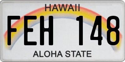 HI license plate FEH148