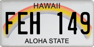 HI license plate FEH149