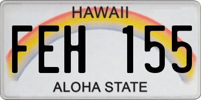 HI license plate FEH155