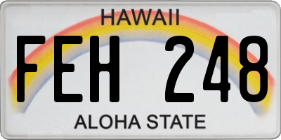 HI license plate FEH248
