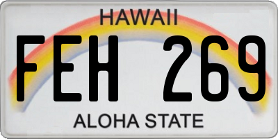 HI license plate FEH269