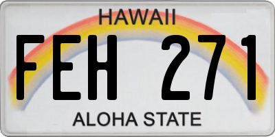 HI license plate FEH271