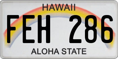 HI license plate FEH286