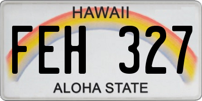 HI license plate FEH327