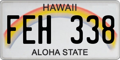 HI license plate FEH338