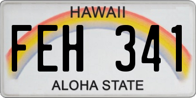 HI license plate FEH341