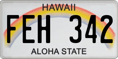 HI license plate FEH342