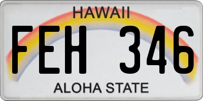 HI license plate FEH346