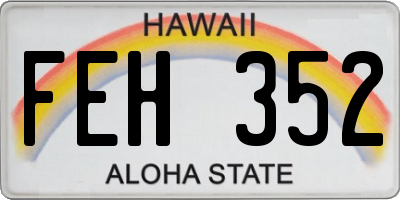 HI license plate FEH352