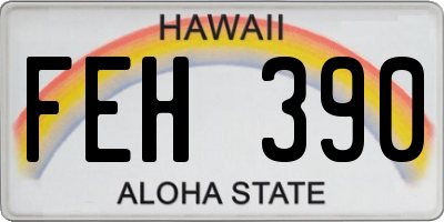 HI license plate FEH390