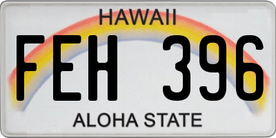 HI license plate FEH396