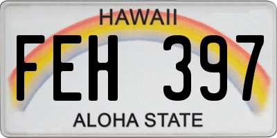 HI license plate FEH397