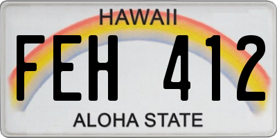 HI license plate FEH412