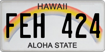 HI license plate FEH424
