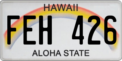 HI license plate FEH426