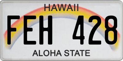 HI license plate FEH428