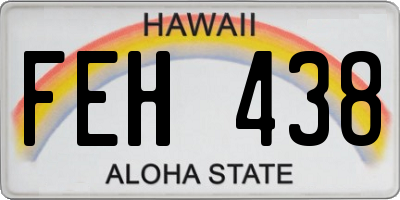 HI license plate FEH438