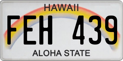HI license plate FEH439