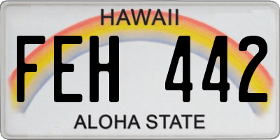 HI license plate FEH442