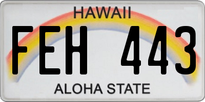 HI license plate FEH443