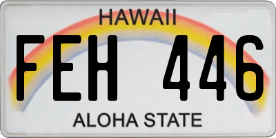 HI license plate FEH446