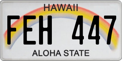 HI license plate FEH447