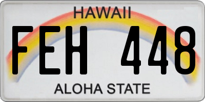 HI license plate FEH448