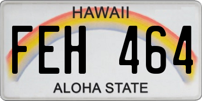 HI license plate FEH464