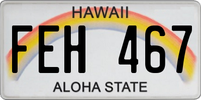 HI license plate FEH467
