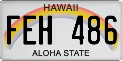 HI license plate FEH486